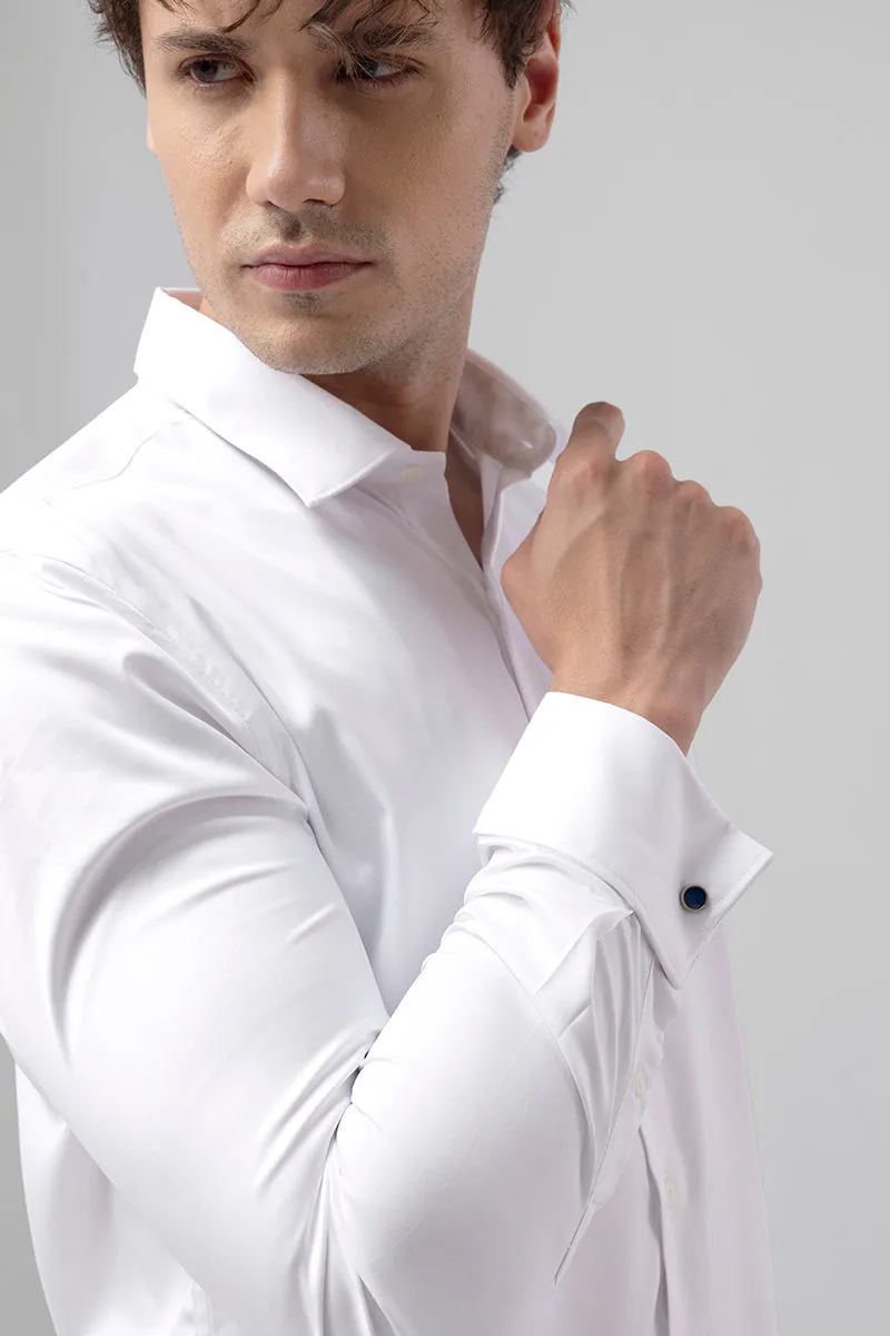 Double Cuff White Shirt - Image 4
