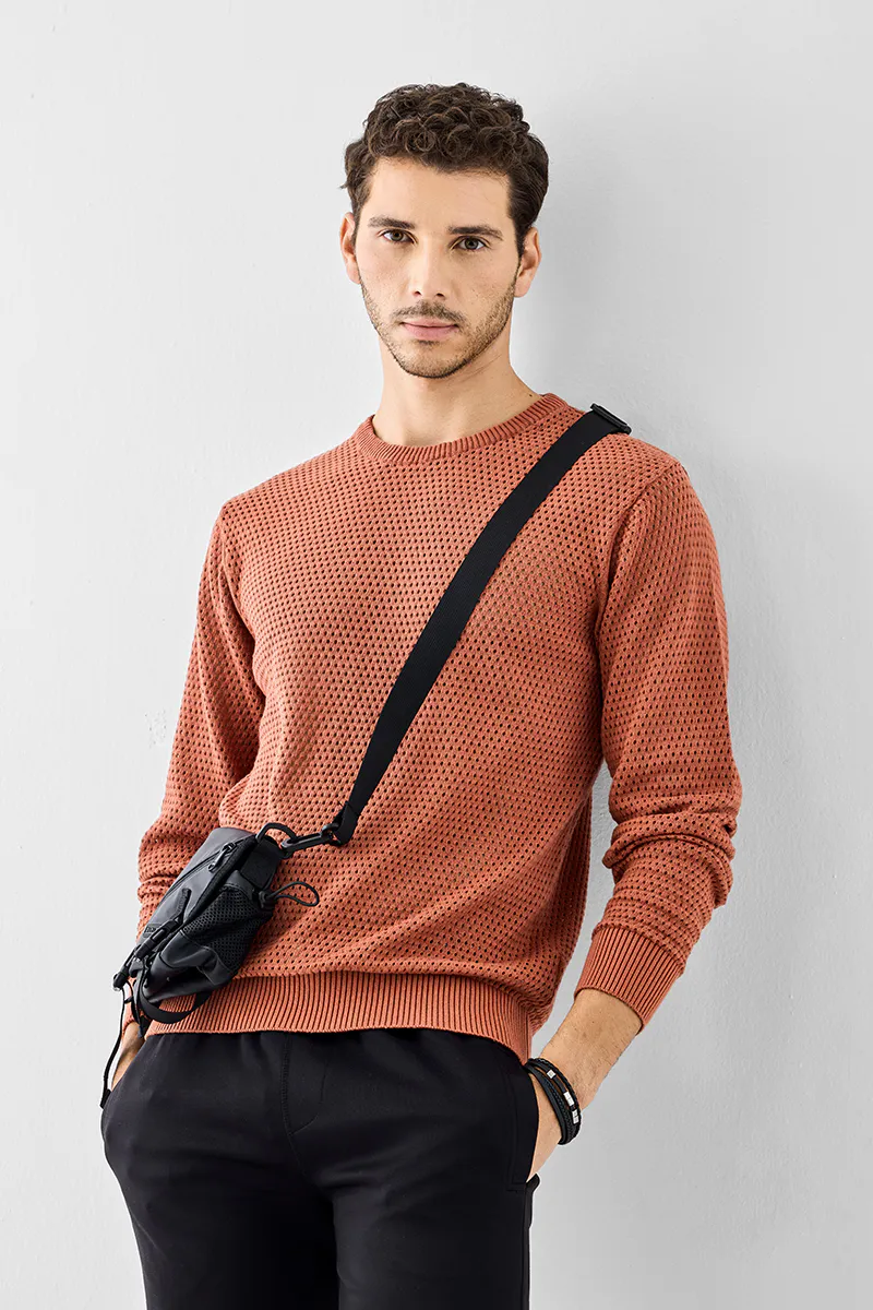 Pointelle Knit Sweater - Image 2