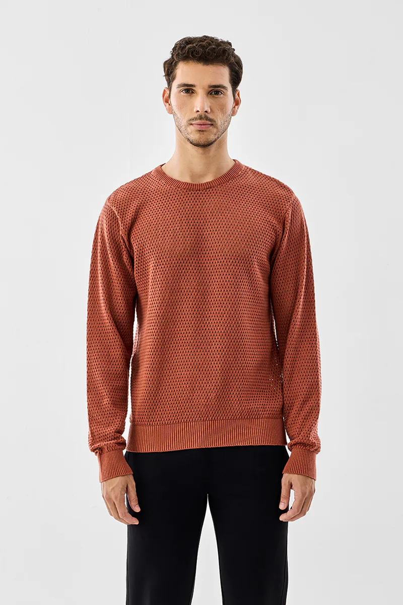 Pointelle Knit Sweater - Image 4