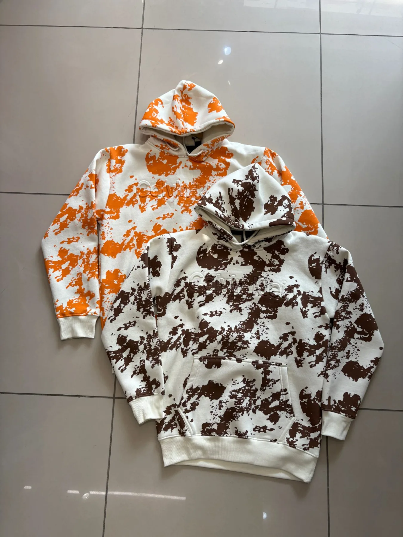 Brush Printing Hoodie